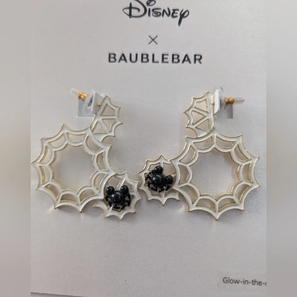 Baublebar Disney Spider Web Earrings - Black and Gold